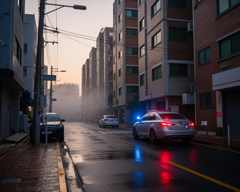 Atmospheric Korean Urban Morning