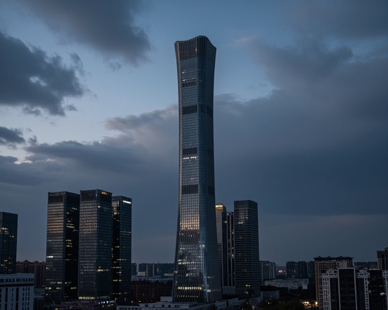 Melancholic Beijing Skyscraper