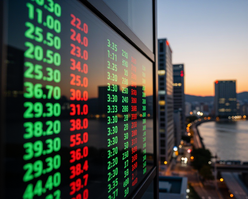Financial Market Evening Atmosphere