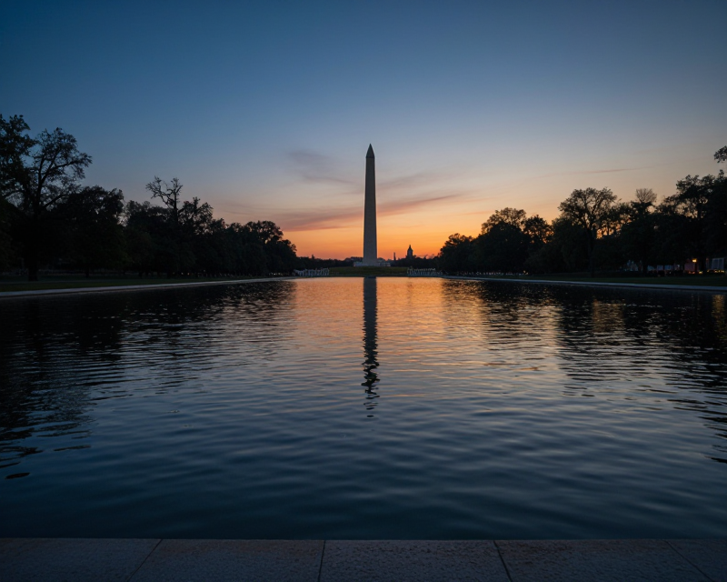 The Reflecting Pool at Twilight