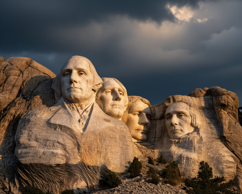Majestic Mount Rushmore at Golden Hour