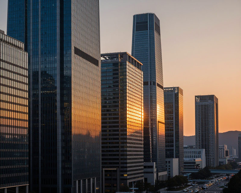 Yeouido Financial District Sunset