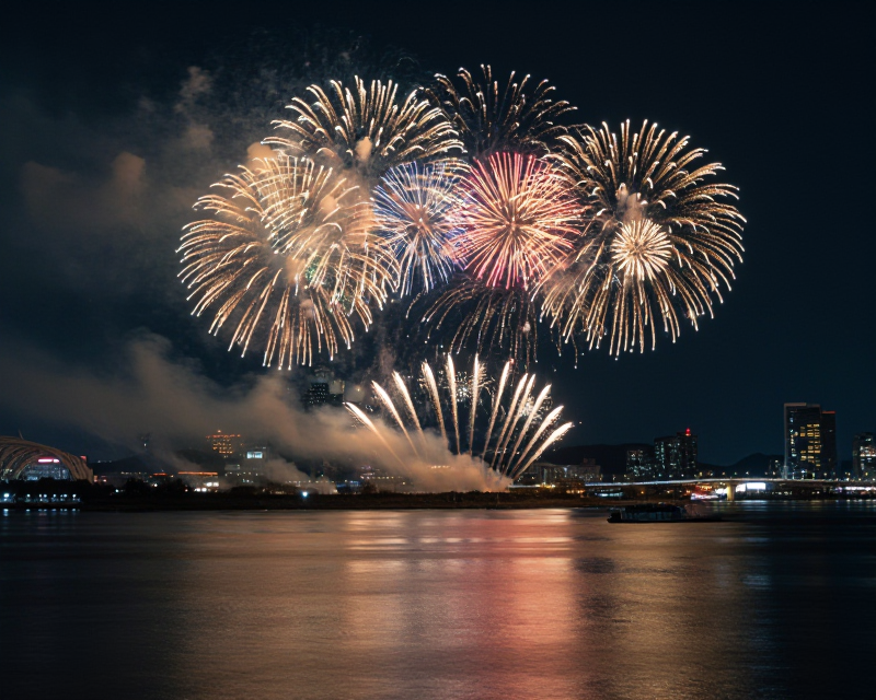 Seoul Fireworks Festival Night View
