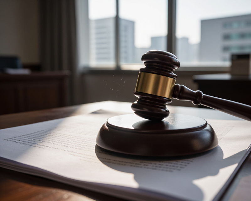 Symbolic Courtroom Atmosphere