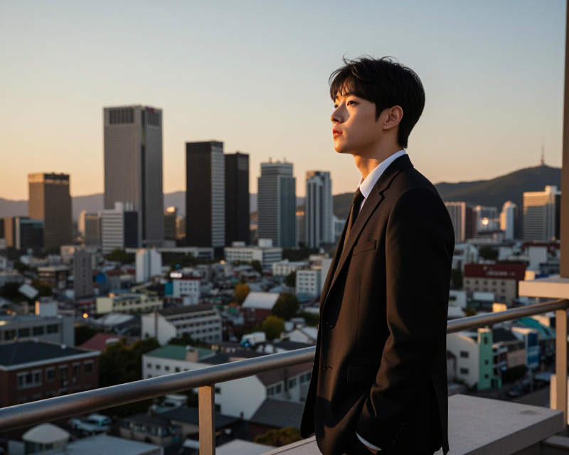 Reflective Youth in Seoul