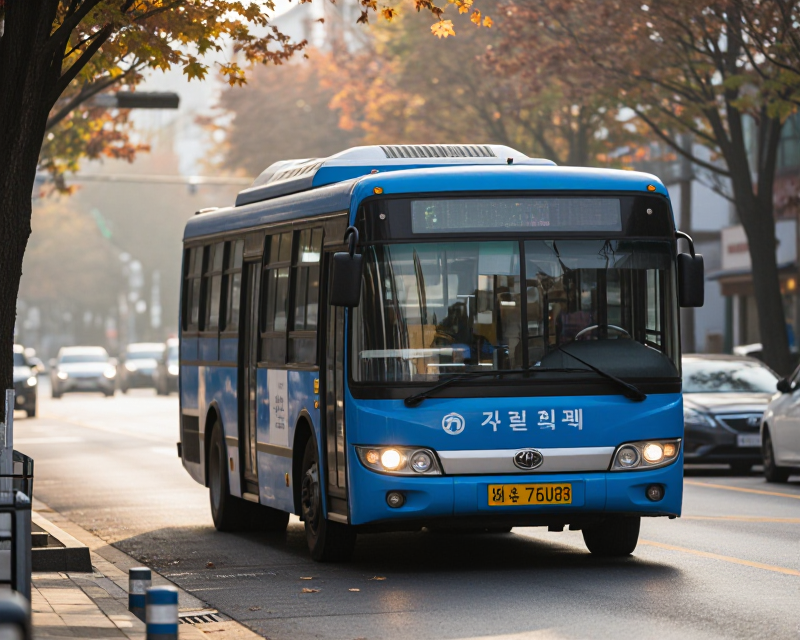 Peaceful Seoul Morning Bus