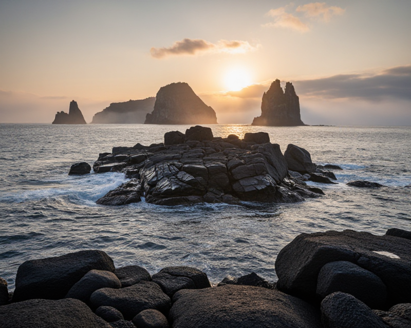 Dokdo at Sunrise
